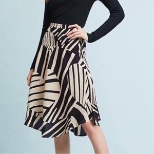 Anthropologie Maeve Ava Zebra Heart Midi Skirt NWT